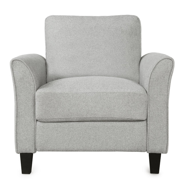 Living Room Furniture Armrest Single Sofa and Loveseat Sofa (Light Gray)