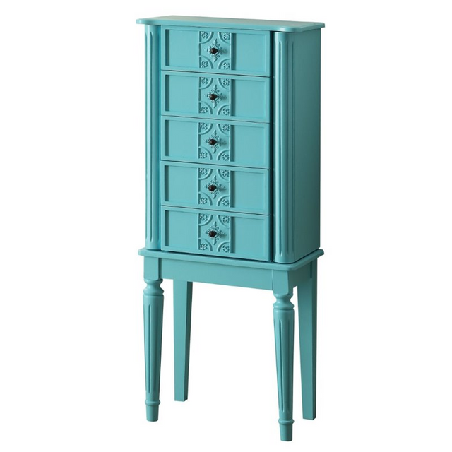 ACME Tammy Jewelry Armoire in Light Blue 97170