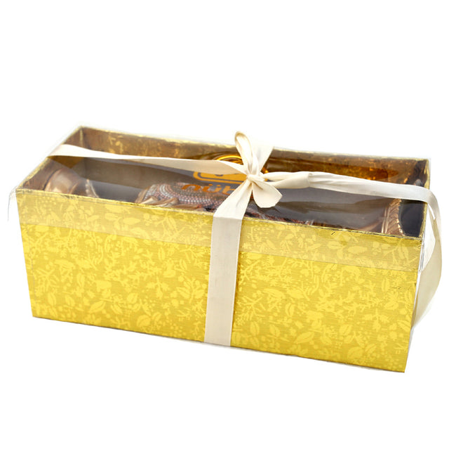 Ambrose Gold Plated Crystal Embellished Ceramic Candlestick Holder (6 In. x 4 In. x 11.5 In.)