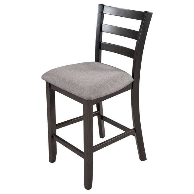 TREXM Set of 4 Wooden Counter Height Dining Chair with Padded Chairs, Espresso