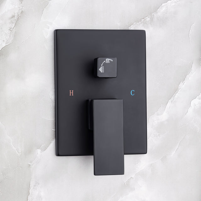 Rainfall 10 inch Shower System Bathroom Luxury Rain Mixer Silver Shower Combo Set Wall Mounted Shower Head Systems with High Pressure Head Hand Held Square Shower Head Polished Chrome Rough-in Valve