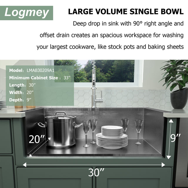 30 Farmhouse Sink - 30 Inch Kitchen Sink Gunmetal Black Single Bowl Apron Front Farmhouse Sink 18 Gauge Stainless Steel Farm Sink