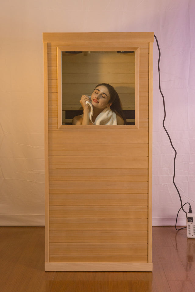 Mini Right Side Hemlock Sauna Room