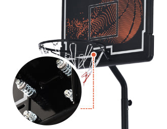 Portable Basketball Hoop & Goal, Outdoor Basketball System with 8.5-10ft Height Adjustment in 35'' Backboard for Youth