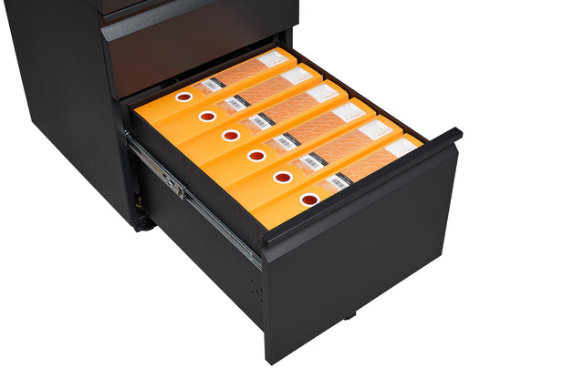 Mobile File Cabinet 2-Drawer Pedestal with Lock for Storage Use for Home Office and Business Enterprise,Legal/Letter Size Black,With 5 Wheels,with Leather cushion
