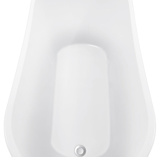 67" 100% Acrylic Freestanding Bathtub,Contemporary Soaking Tub,white Bathtub