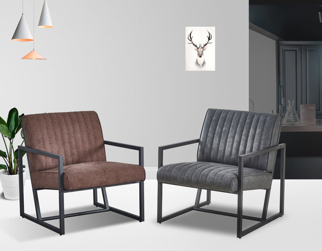 Modern design high quality fabric (BROWN)+ steel armchair,for Kitchen, Dining, Bedroom, Living Room