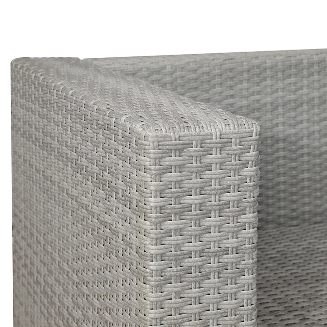 Outdoor Garden Patio Furniture 5-Piece PE Rattan Wicker Cushioned Sofa Sets with 2 Pillows and Coffee, outdoor couch;outdoor sectional;porch furniture;patio couch;outdoor sofa;patio furniture set