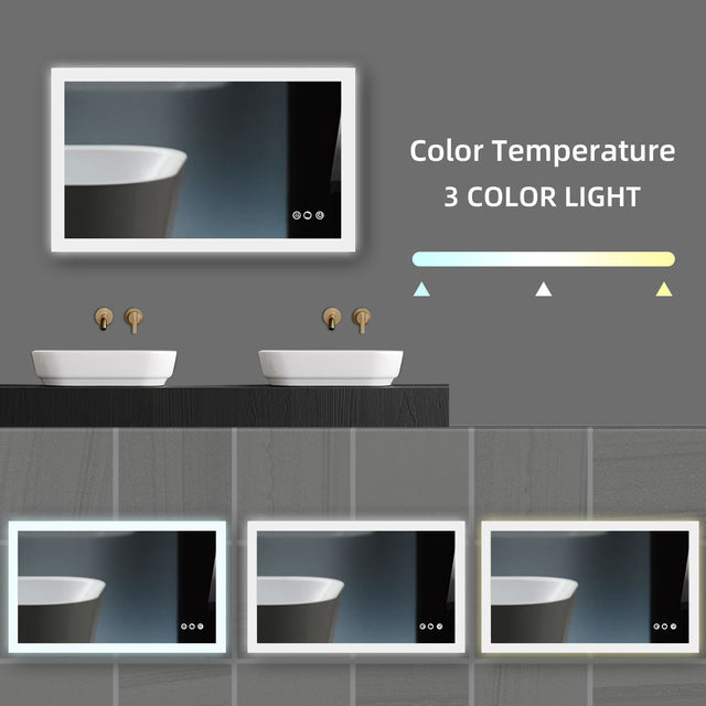 ✔ TOP QUALITY & LONG ENDURANCE - Copper Free vanity mirrors. The lighted bathroom mirror has been proven to last up to 3 times longer than others