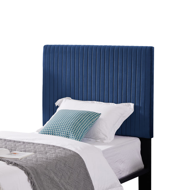 B110 Twin bed Beautiful line stripe cushion headboard  Strong iron frame with high temperature paint