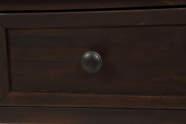 TREXM Console Table Sofa Table Easy Assembly with Two Storage Drawers and Bottom Shelf for Living Room, Entryway (Espresso)