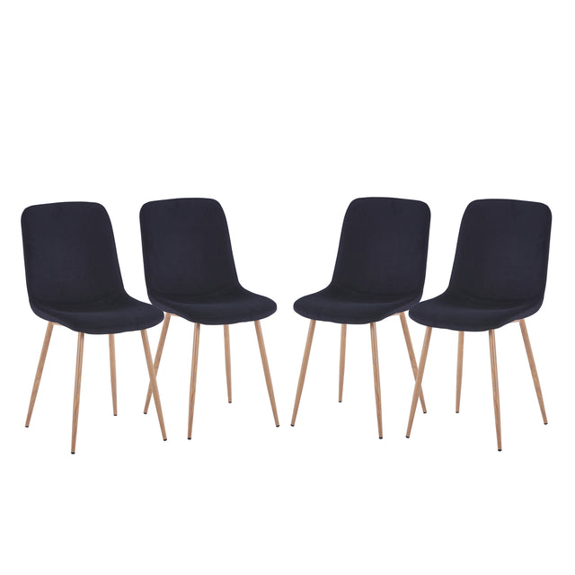 Dining Chair 4PCS(BLACK),Modern style,New technology.Suitable for restaurants, cafes, taverns, offices, living rooms, reception rooms.