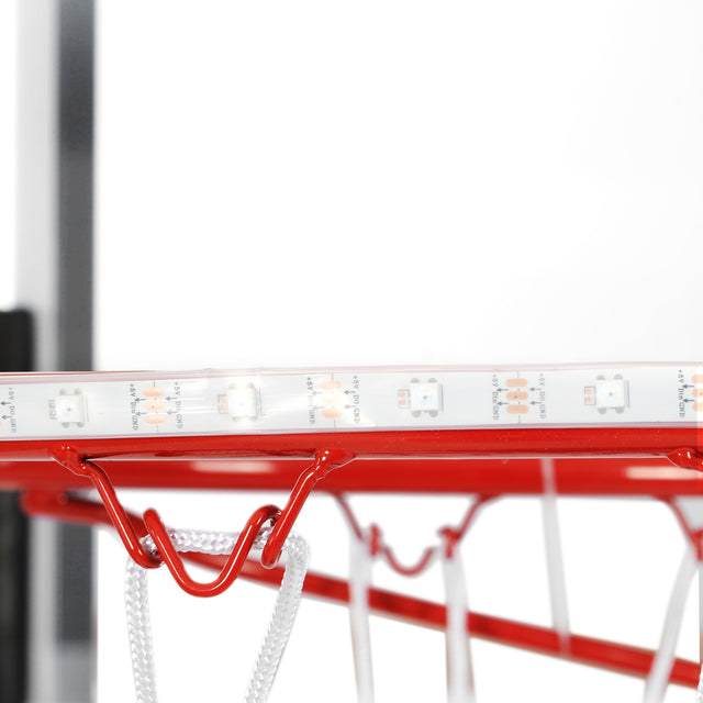 Portable Basketball Hoop Basketball System 6.6-10ft Height Adjustment for Youth Adults LED Basketball Hoop Lights, Colorful lights, Waterproof,Super Bright to Play at Night Outdoors,Good Gift for Kids