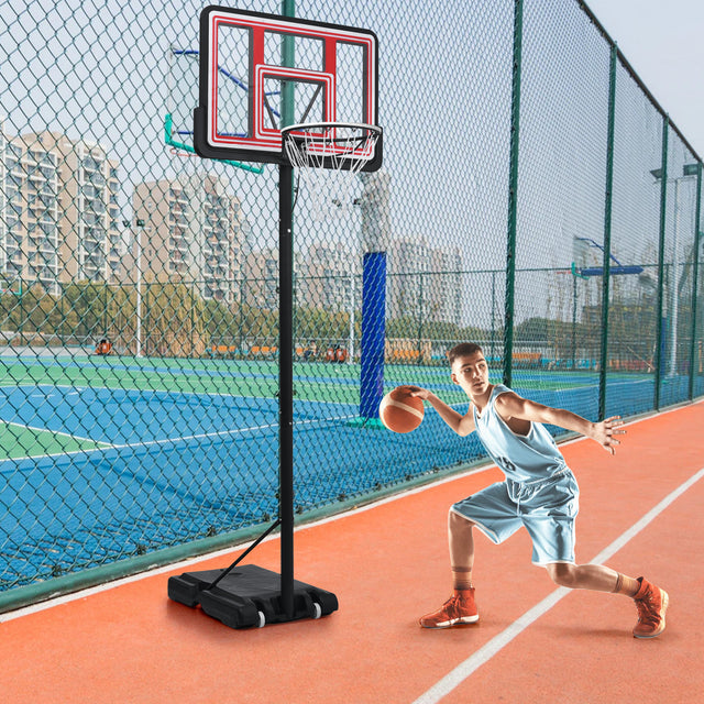 Portable Basketball Hoop Basketball System 4.76-10ft Height Adjustable for Youth Adults LED Basketball Hoop Lights, Colorful lights, Waterproof,Super Bright to Play at Night Outdoors,Good Gift for Kid