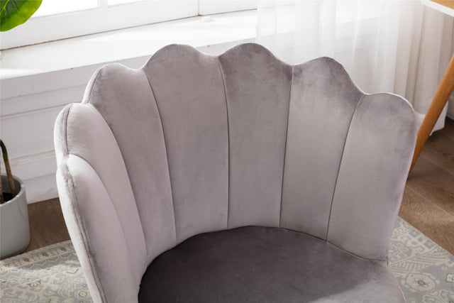 COOLMORE Swivel Shell Chair for Living Room/Bed Room, Modern Leisure office Chair Gray