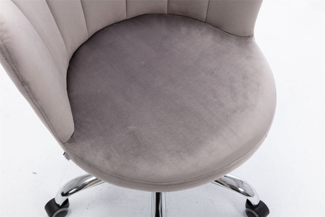 COOLMORE Swivel Shell Chair for Living Room/Bed Room, Modern Leisure office Chair Gray