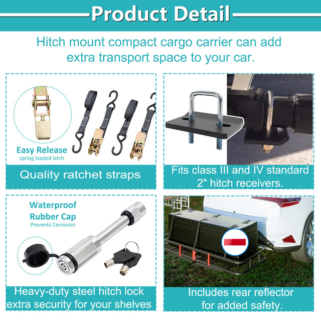 60" x 24" x 6" Folding Cargo Basket
