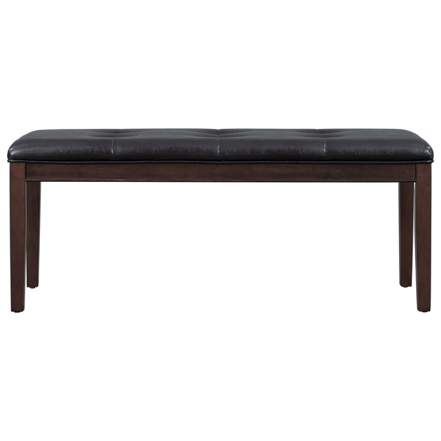 6-piece Faux Marble Dining Table Set with one Faux Marble Dining Table ,4 Chairs and 1 Bench, Table: 60”x38”x 30”,Chair: 20.2”x28.5”x39”, Black