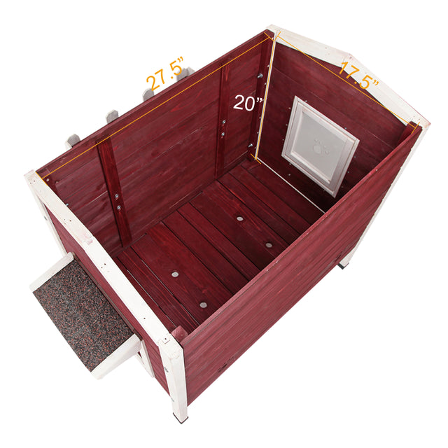 Feral Cat House, Larger Design for 3 Adult Outdoor Cats Weatherproof
