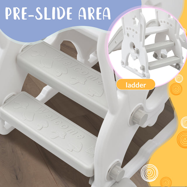 Toddler Slide and Swing Set 3 in 1, Kids Playground Climber Swing Playset with Basketball Hoops Freestanding Combination Indoor & Outdoor