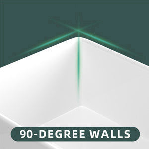 33 Inch Fireclay Farmhouse Kitchen Sink White Single Bowl Apron Front Kitchen Sink, Bottom Grid and Kitchen Sink Drain Included