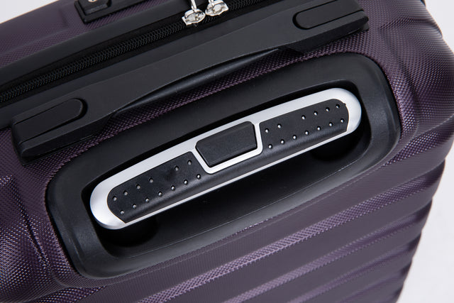 20" Carry on Luggage ABS Lightweight Suitcase, Spinner Wheels, TSA Lock, Purple