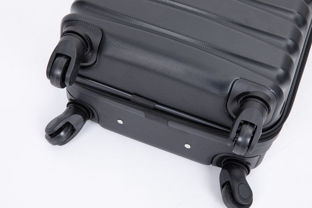 20" Carry on Luggage ABS Lightweight Suitcase, Spinner Wheels, TSA Lock, Black