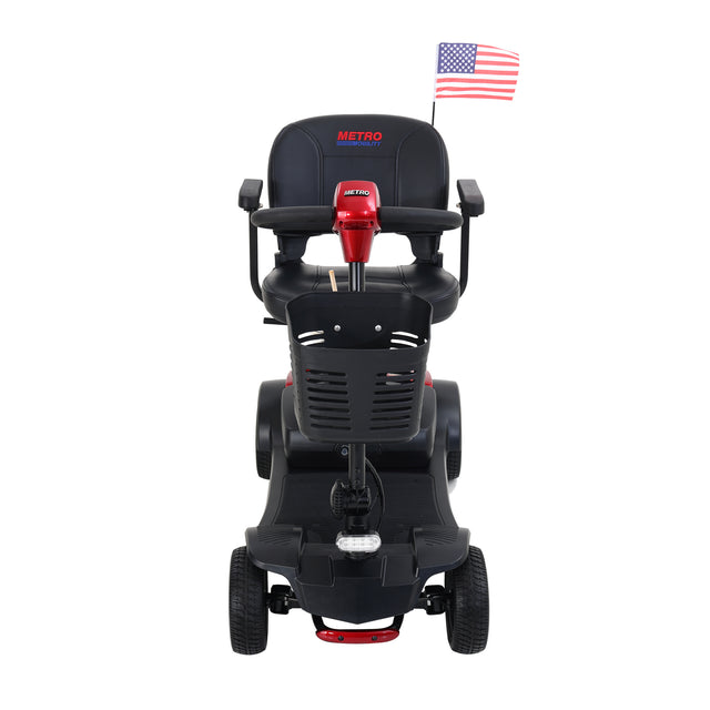 W42936055 MAX SPORT RED 4 Wheels Outdoor Compact Mobility Scooter with 2pcs*12AH Lead acid Battery