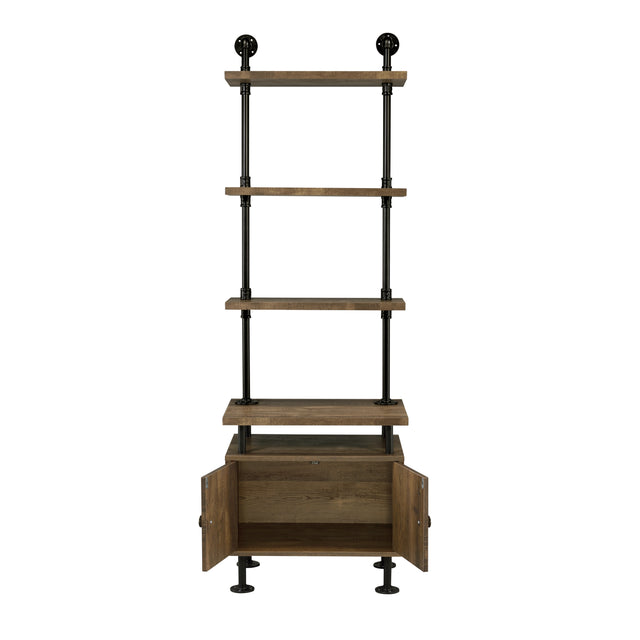 ACME Ensata II Side Pier in Rustic Oak & Black Finish LV00141
