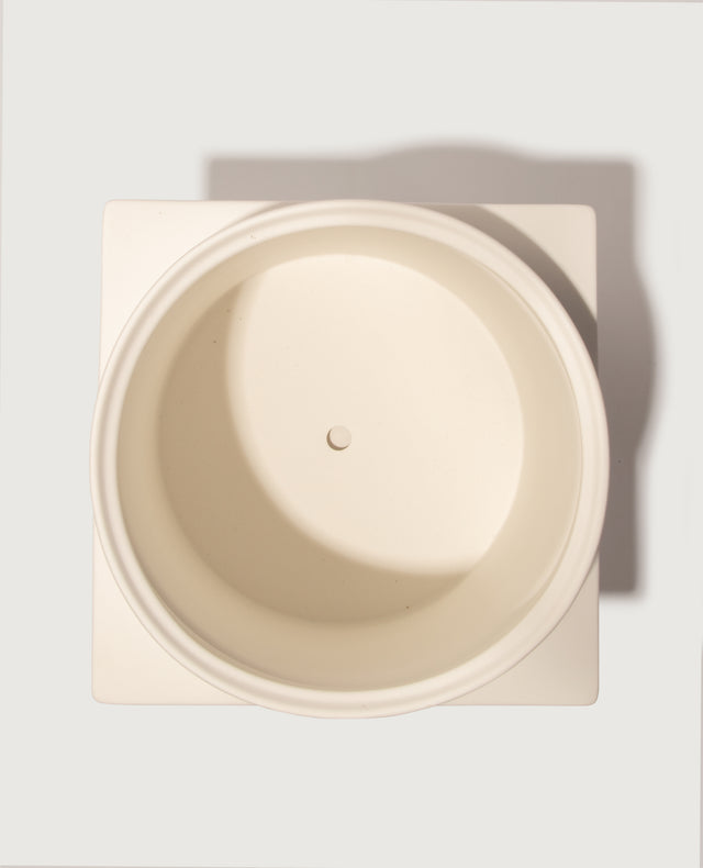 Flower Pots Succulent Pots with Drinage Indoor Round Planter Pots with Saucer White Cactus Planters with Hole Outdoor Graden Pots