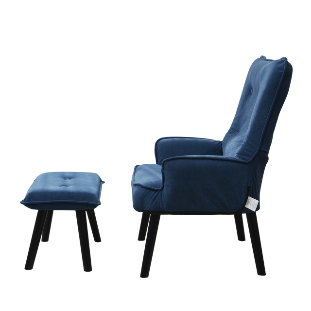 Accent chair TV Chair Living room Chair with ottoman,Modern Vanity Chair with Arms Upholstered Tall Back Desk Chair for Bedroom