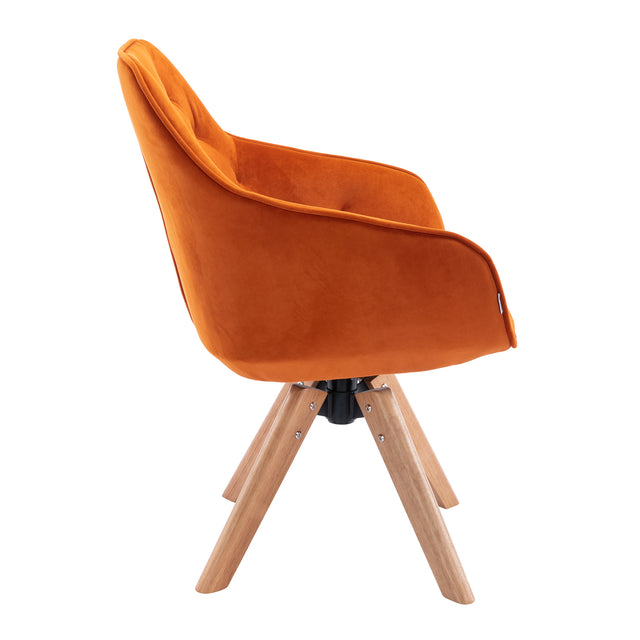 COOLMORE Solid Wood Tufted Upholstered Armless home office chair