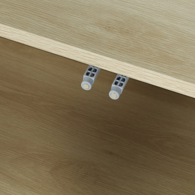 Storage Cabinet with Glass Door, No handle design,Push to open the door,Sideboard Buffet Cabinet for Kitchen,Dining Room