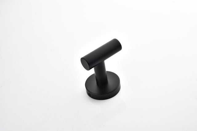 Bathroom Towel Hook Robe Hook Shower Kitchen Wall Hanging Hooks No Drill Wall Mount SUS 304 Stainless Steel Matt Black 6 Pack