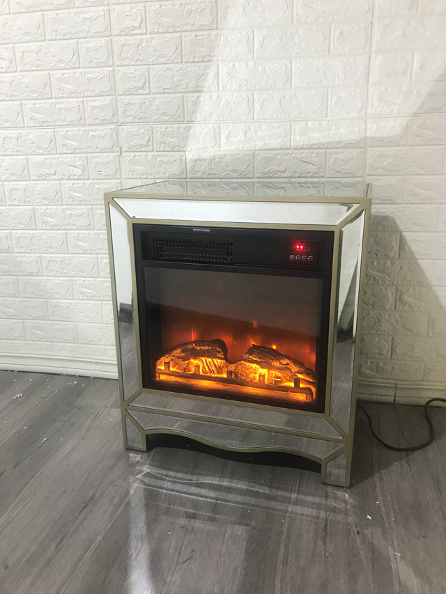 W 19.7" X D 15" X H 26" Champagne mirror three extraction cabinet, multifunctional bedside table