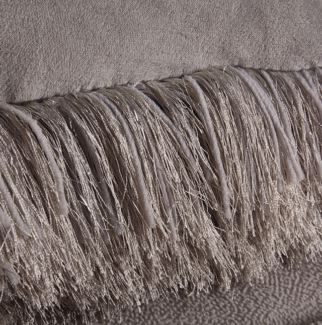 "Decorative" Shaggy Pillow with Lurex (18-in x 18-in)