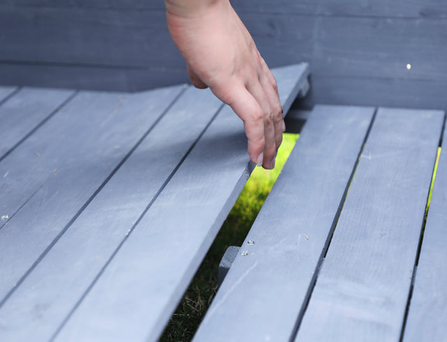 Outdoor Wooden Dog House with Hinges,Raised Feet,Openable Asphalt Roof&Removable Floor