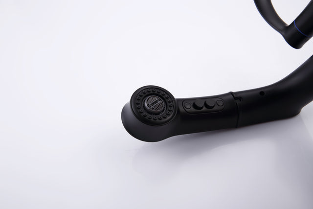 Bathroom Faucets for Sink 3 Hole,Brushed Nickel Bathroom Faucet with Pull Out Multi Functional Sprayer,Vanity Sink Faucet 2 Handle Centerset 4 inch Pull Down Faucet with 2 Water Lines,RV Camper Faucet