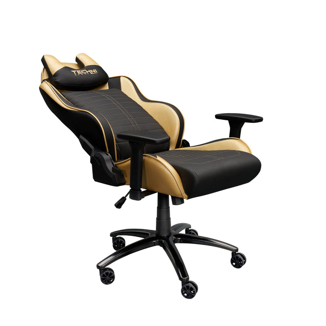 Techni Sport Ergonomic Racing Style Gaming Chair - Golden