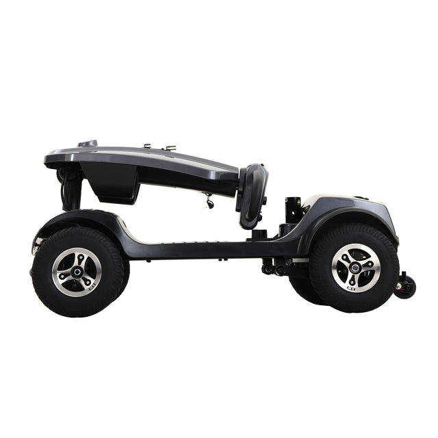 W429S00034 PATRIOT GREY Outdoor compact mobility scooter with windshield