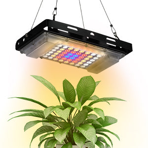 iPower LED Full Spectrum Grow Light with Adjustable Tripod Stand & Metal Hanging Threads for Indoor Plants, Growing Tents, Greenhouse Planting, ON/Off Switch