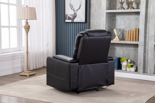 New Design PU Material With Cup Hold Storage USB Recliner