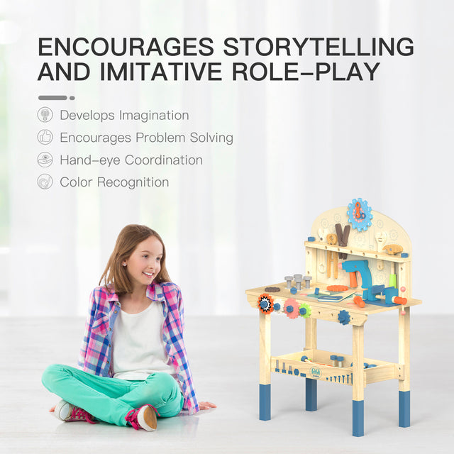 Classic Workbench for Kids, Great Gift for Christmas, Birthday and Party,Tool Bench Playset