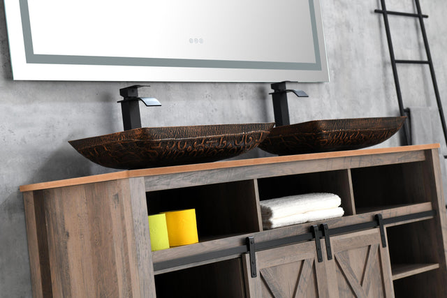 60 in. W x 36 in. H Frameless LED Single Bathroom Vanity Mirror in Polished Crystal\\n Bathroom Vanity LED Mirror with 3 Color Lights Mirror for Bathroom Wall