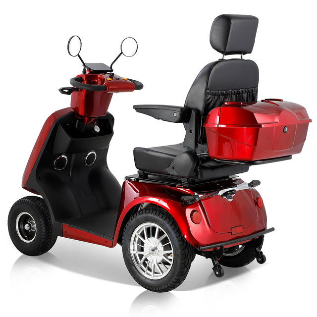 Fastest Mobility Scooter With Four Wheels For Adults & Seniors, Red 800W