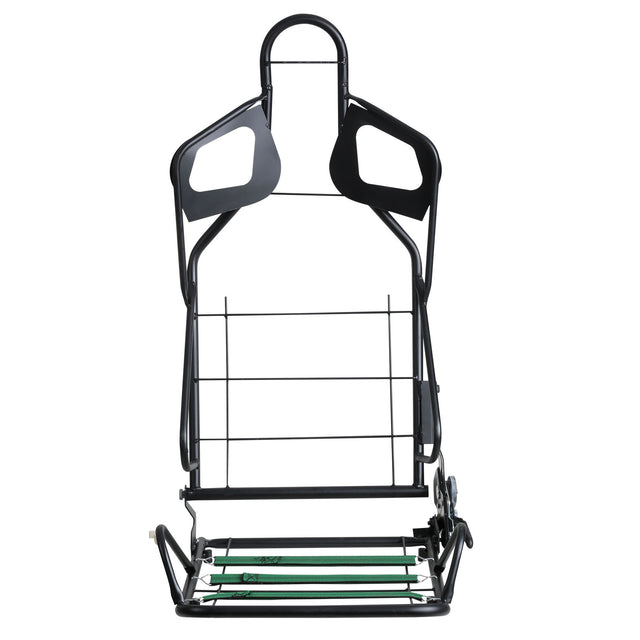 2-Piece Ergonomic Racing Seats with Adjustable Double Slides,PVC Racing Simulator Game Seats,Black