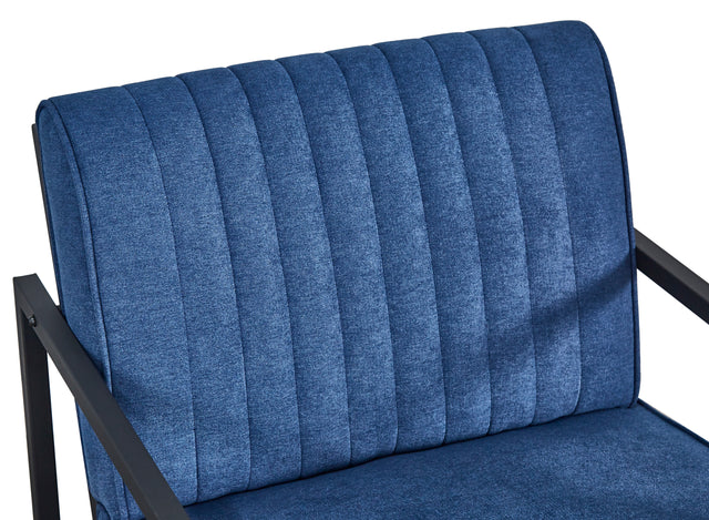 Modern design high quality fabric(BLUE) + steel armchair,for Kitchen, Dining, Bedroom, Living Room