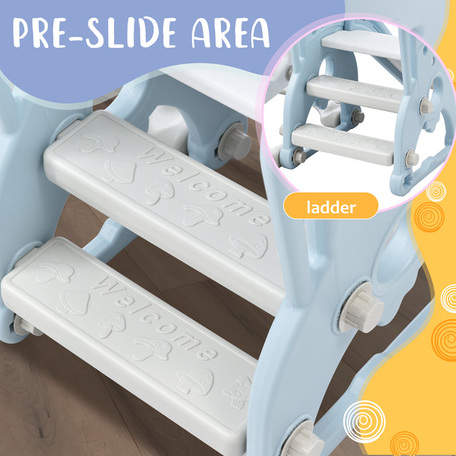 Toddler Slide and Swing Set 3 in 1, Kids Playground Climber Swing Playset with Basketball Hoops Freestanding Combination Indoor & Outdoor