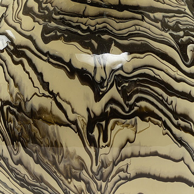 Pelion 20" Modern LED Bedside Table Lamp with Linen Shade and Glass Base