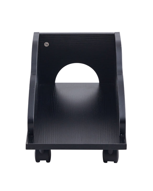 D&N solid wood computer Desk,office table with PC droller, storage shelves and file cabinet , two drawers, CPU tray,a shelf used for planting, single , black. 47.24''L 21.65''W 34.35''H